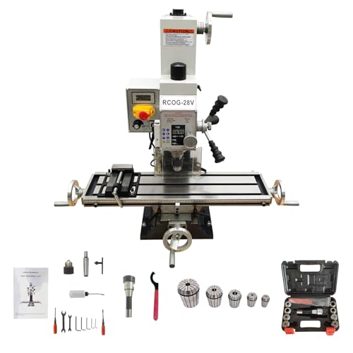 WYDDDARY 1300W Mini Precision Variable Speed Drilling and Milling Machine with Brushless Motor and R8 Taper Drilling Capacity up to 1.1