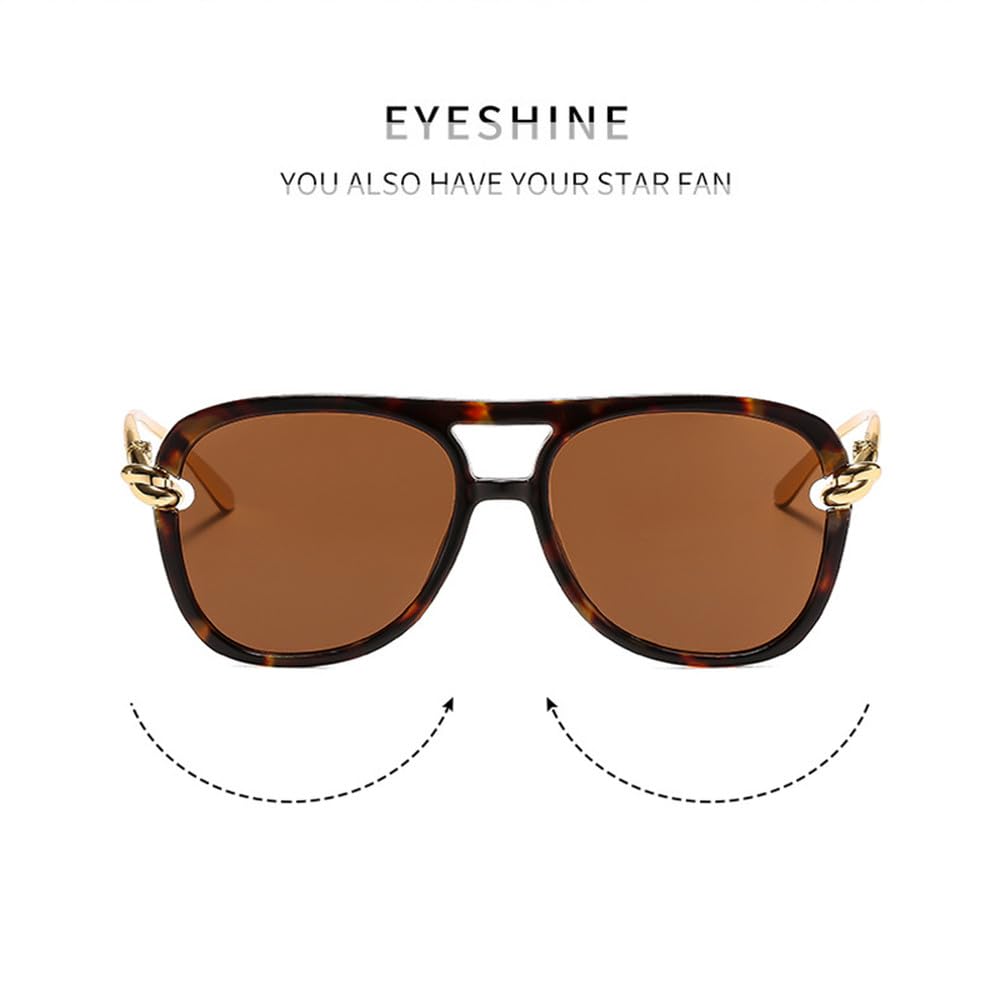Okulary przeciwsłoneczne retro steampunk z metalową oprawką i gradient