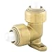 Jones Stephens C77434LF 1/2" PlumBite Push On Drop Ear 90 Elbow, Bag of 1