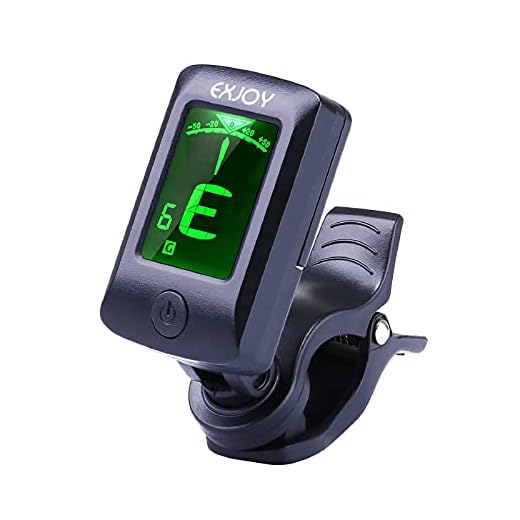 EXJOY Afinador de Guitarra Sintonizador Digital Cromático con Clip, Tuner de 5 modos con 12 Púas para Guitarra Eléctrica, Guitarra Española, Acústica, Bajo, Violín, Ukelele