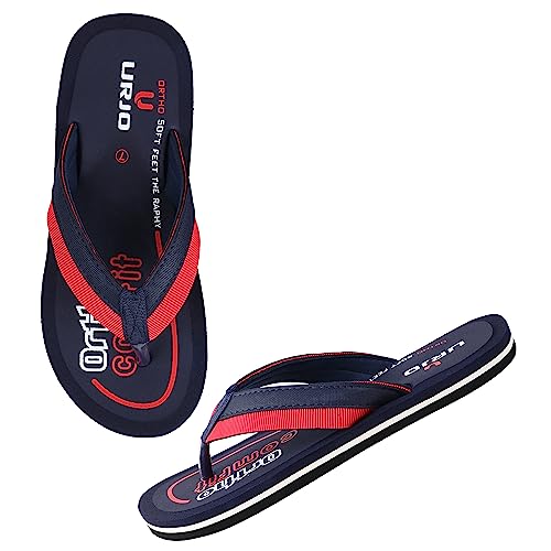 Image of URJO LM 105 Men's Slippers /FlipFlops Lightweight Super Flexible Arch Support Durable Anti Skid & Stylish Dailywear Slippers /FlipFlops for Men