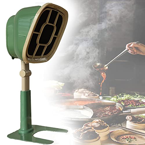 Desktop Cooker Hood,Mini Desktop Range Hood,Portable Extractor Hood,66° Adjustable,6-Segment Height Adjustment,3200 RPM Range ​Hood Easy To Clean,Low Noise,Suitable for Home Kitchen,Green