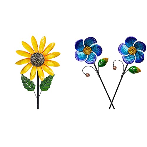 Viveta Sunflower Wind Spinner + 2 Pack Wind Spinners With Metal Stake, Yard And Garden Lawn Patio Decor #TOP7
