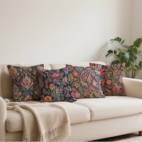 Housse coussin 45x45 rétro imperméable k-745 pour salon et jardin