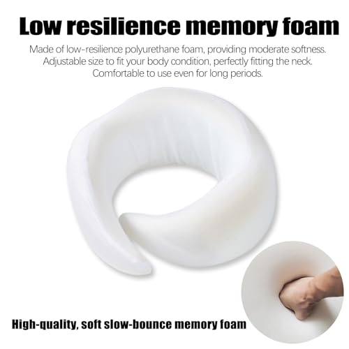 Almohada cervical de espuma de memoria ergonómica gris miniatura 3