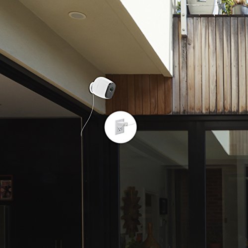 Lenink Weatherproof Outdoor Power Cable with Quick Charge 3.0 Power Adapter Compatible with Arlo Pro and Arlo Pro 2,Arlo Go and Arlo Security Light,White(16ft/5m)