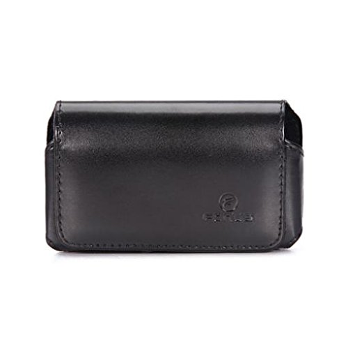 Black Horizontal Leather Case Cover Protective Pouch Belt Holster Swivel Clip for Verizon LG Exalt 2 - Verizon LG Exalt LTE - Verizon LG Extravert 2 - Verizon LG Octane VN530