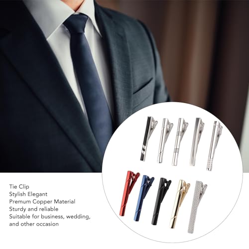 Clips de corbata para hombre pack de 10 alfileres de cobre multicolor para trajes 2