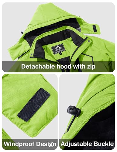 Image of MAGCOMSEN Men's Winter Coats Waterproof Ski Snow Jacket Warm Fleece Parka Raincoats With Multi-Pockets
