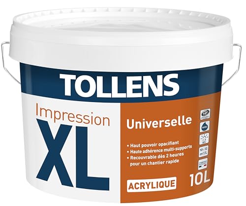 Tollens Sous couche Professionnelle - Multi-supports XL Impression UNIVERSELLE - Toutes pièces - 10L = 120m2
