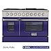 48 in. 6.7 cu. ft. LP ready Double Oven Dual Fuel Range with Gas Stove and Electric Oven with Convection Oven in Blue