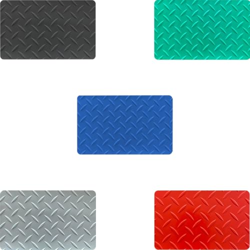 Estera de goma de PVC protectora antideslizante de 1.5x6m para suelo de almacén, garaje y remolque 2