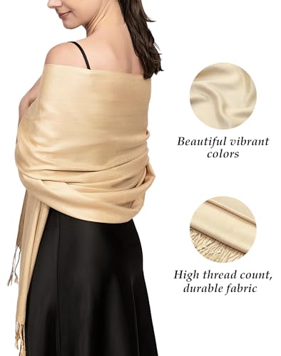 Achillea Soft Silky Pashmina Scarf for Women – Shawl Wrap for Evening Dresses, Bridesmaids, Weddings & Everyday Wear2