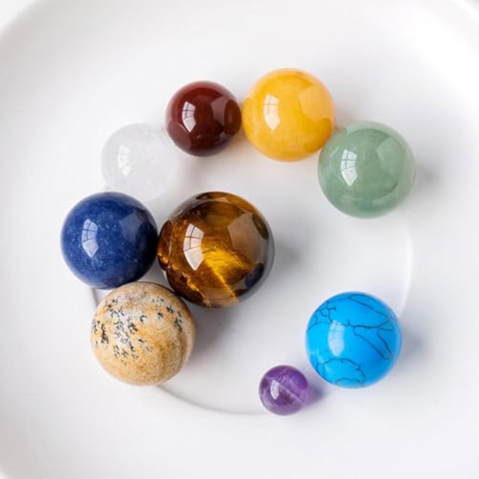 Handmade Natural Gemstones Outer Space Planets for Kids