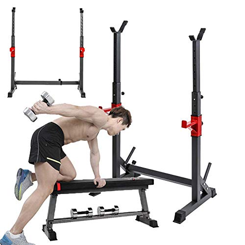 ERoomQ Multi-Function Weight Lifting Home Gym Fitness Sports Weight Squat Rack,Adjustable Squat Rack Barbell Stand,200 Kg Max Load,Full Body Workout, Home Training
