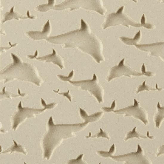 Texture Tile - Flying Dolphins Embossed
