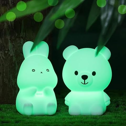 LOVERUIS Cute Bear Bunny Night Light for Kids Cover