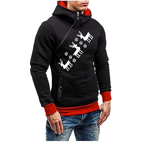 AWDX Men's Autumn and Winter Slim Stitching Jacket Casual Hooded Pullover with Hood Hoodie Sweater Men's Hooded Sweatshirt Hoodie Men's Hoodie with Hood, 31 red, XL Cover