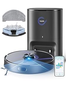 Vyzzle Robot Vacuum 5500Pa Strong Suction, Lidar Navigation Robot Vacuum Cleaner with 3.5L Self-Emptying Station, App/Alexa Control, Robot Vacuum and Mop, Floors Carpets Pet Hairs, E20