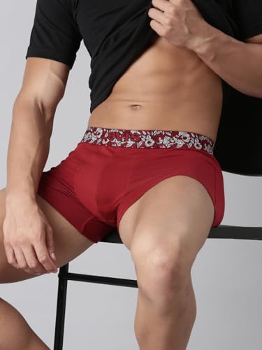 Image of Levi's GZ004 Trunk for Men | Supima Modal Lycra Blend | Breathable Men's Underwear | 4-Way Stretch | Anti-Roll No-Dig Floral Waistband | Extra Supportive Gusset | Stay Retention | Pack of 1