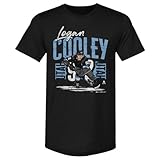 500 LEVEL Logan Cooley Men's Premium T-Shirt - Logan Cooley Utah Player Name WHT (Tri Black, Small)