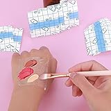 Lusofie 200 Pcs Makeup Hand Palette, Single Use Makeup Mixing Palette Disposable Adhesive Makeup Mix