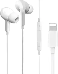 Fone De Ouvido Com Fio Intra Auricular Compativel Com iPhone 14/13/12/11/XR/XS/X/8/SE Microfone integrado Qualidade Premium Compatível Com iOS Compatível Com Lightning