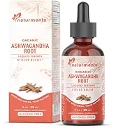 Naturments Organic Ashwagandha Root Liquid Drops: Stress Relief, Energy Support - Maximum Strengt...