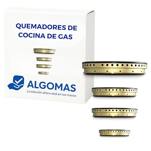 ALGOMAS® Quemadores Cocina Gas Universales | Pack 4 Quemadores y Tapas 92 mm 62 mm 62 mm 42 mm | Compatible con Zanussi Nardi Teka Balay Fagor | Repuesto Fogones Gas ALGOMAS® Quemadores Cocina Gas Universales | Pack 4 Quemadores y Tapas 92 mm 62 mm 62 mm 42 mm | Compatible con Zanussi Nardi Teka Balay Fagor | Repuesto Fogones Gas