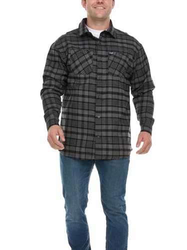 Wrangler Big and Tall Flannel Shirt for Men – Mens Button Down Plaid Shirt2