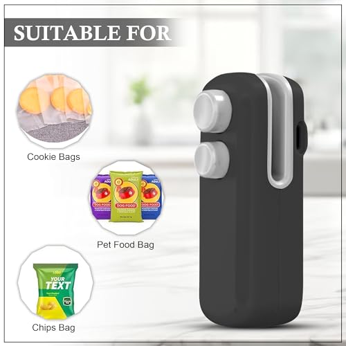 Image of GLUN USB Rechargeable Mini Heat Bag Sealer Compact Food Bag Sealing Machine for Chips Snacks Dry Fruits Plastic Packaging Kitchen Storage Accessories