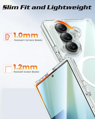 Doeshine for Samsung Galaxy Z Fold 7 Case Magnetic, Clear Case with Outer Screen Protector, Ultra-Thin Hard PC Back & Soft TPU Edges, Transparent Crystal Stylish Anti-Scratch Phone Cover (Clear) Doeshine for Samsung Galaxy Z Fold 7 Case Magnetic, Clear Case with Outer Screen Protector, Ultra-Thin Hard PC Back & Soft TPU Edges, Transparent Crystal Stylish Anti-Scratch Phone Cover (Clear)