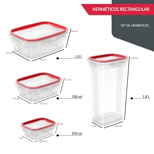 El Mejor Listado de Contenedor hermetico rojo disponible en línea. 21 Imagen adicional