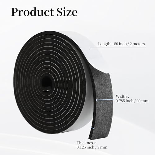 Mikzhskr Hat Tape Roll 80" Hats Size Reducer Insert Foam Filler Cap Sizing Tape Self Adhesive for Hard Hat, Graduation Cap, Cowboy, Fedora, Baseball Caps, Pana, Straw, Western (Black)