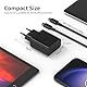 45W USB C Schnellladekabel und Schnellladegerät Ladegerät für Samsung Galaxy S25/S24/S23/S22/S21/S20/Note20/S10/S9/A73/A53/Tab S8 with 2M Kabel, Nanaisse USBC Ladekabel Netzteile Adapter Ladestecker