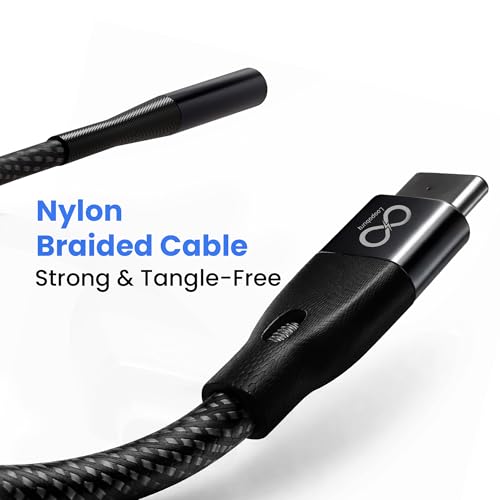 Image of Type C to 3.5mm Audio Jack with DAC Adapter Cable | USB C to AUX Connector | Hi-Fi Sound for Music & Gaming | Nylon Braided, Silver Shielded Wire, Carry Pouch