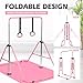 Imagen de DVDGSC Barra de Gimnasia para Niños Plegable: Barra Horizontal Ajustable en Altura 91-132 cm con Anillas