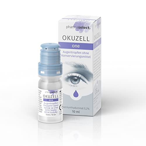 Okuzell One Feuchtigkeitsspendende Augentropfen für trockene juckende und rote Augen | Augentropfen für Kontaktlinsen | Sterile konservierungsmittelfreie Augentropfen mit Hyaluronsäure Okuzell One Feuchtigkeitsspendende Augentropfen für trockene juckende und rote Augen | Augentropfen für Kontaktlinsen | Sterile konservierungsmittelfreie Augentropfen mit Hyaluronsäure