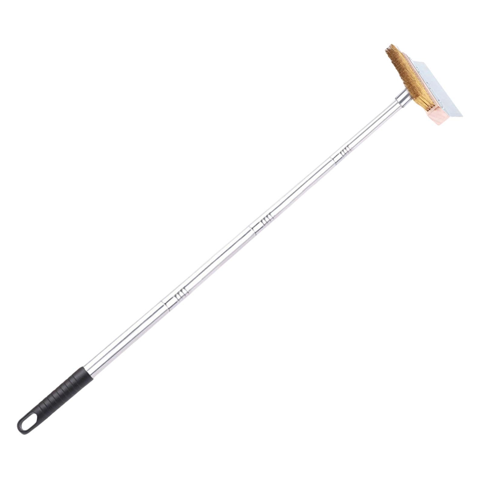 Cepillo para Horno de Pizza Multifuncional con Cerdas de Cobre Mango Robusto de Acero Inoxidable Limpiador de Horno Cepillo para Parrilla Resistente a, 1,6 m