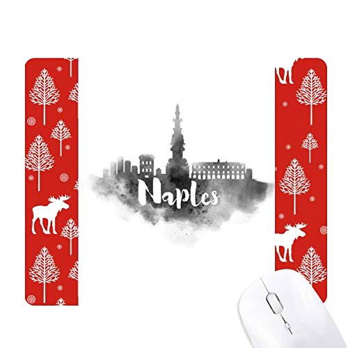 Tapis de souris Naples Italie antidérapant résolvant les mouvements imprécis