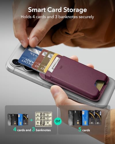 Image of ESR for MagSafe Wallet, 5 Card Holder for Phone Case, RFID Blocking