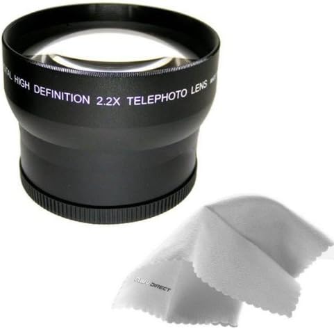 Canon Powershot G15 2.2X High Definition Super Telephoto Lens, (Includes Necessary Lens Adapter) + Nwv Direct 5 Piece Cleaning Kit