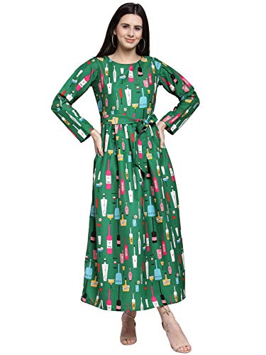 Image of pluss Women's Georgette A-Line Maxi Dress