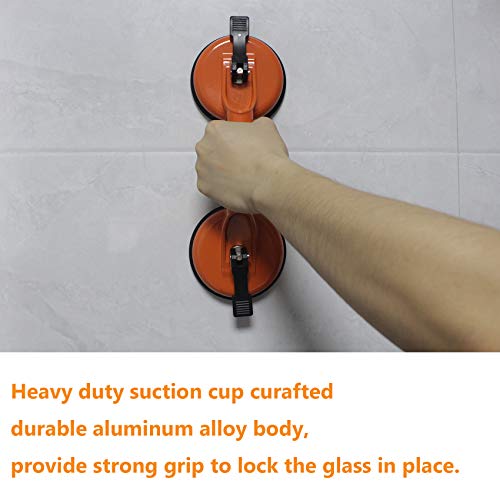 Floor Gap Fixer Tool for Laminate Floor Gap Repair Include Premium Quality Heavy Duty Aluminum Suction Cup and Fiberglass Handle White Rubber Mallet