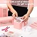 Honoson 24 Pcs Tumbler Gift Box with Ribbon for Sublimation Glass Exhibition Boxes Transparent for 12oz 16oz 20oz Drinking Cup Glasses Jars Mug Can Blanks(Pink,7.87 x 3.35 x 3.35)