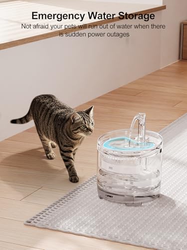 Image of NPET WF050 Cat Water Fountain, Dog Water Dispenser, 1.5L Super Quiet Automatic Pet Drinking Fountain with Faucet Kit