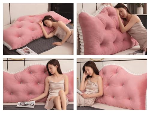 Oreiller de lecture en dentelle violet 200cm de style romantique - 8