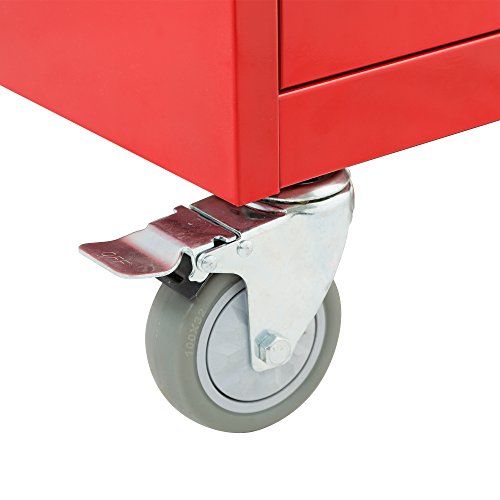 Image of Learniture LNT-NOR1008RD-SO Structure Series 30-Device Tablet Charging Cart w / Electric (Assembled), Red