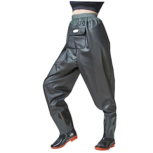Pantalones de vadeador de PVC cómodos Hemobllo transpirables para pesca al aire libre