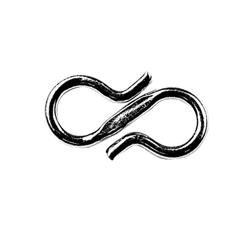 Black Rhodium Overlay ''S'' Hook CR-442-14MM